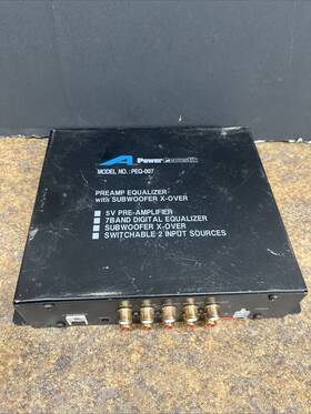 Power Acoustik Peq-007 Pew-007 Preamp Equalizer With Subwoofer X-over Untested