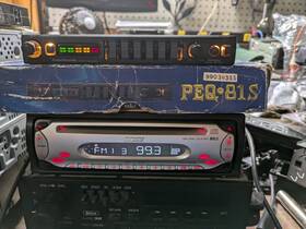 Power Acoustik Peq-81s Vtg 90s Car Stereo Audio Graphic Equalizer Pre Amp Eq Sub