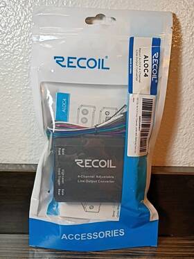 Recoil Aloc4 Four Channel Speaker Cable To Rca Adjustable Line Output Converter