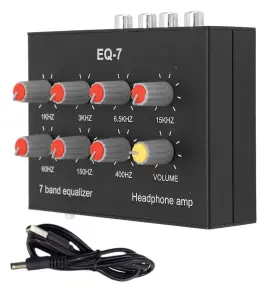 Rqg 768825371643 Eq 7 Band Sound Equalizer Home Audio 2 Channel Car 3.5mm Inch