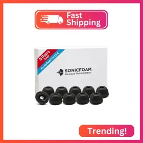 Sfair-1-2 Sonicfoam Sfair01sb Pro Small Black Memory Foam Earbud Tips - Compatible With Sfair-1-2 Sonicfoam Sfair01sb Pro Small Black Memory Foam Earbud Tips - Compatible With