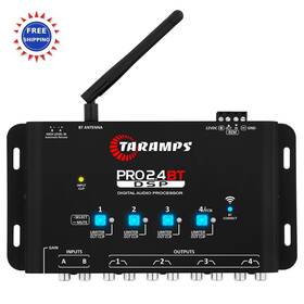 Taramps 2370 Digital Signal Processor Bluetooth Dsp Crossover 15 Band Eq 2 In 4 Out