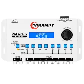 Taramps 908706602616 Usa Dealer- Pro 2.8s White Dsp Crossover Digital Signal Processor And Eq