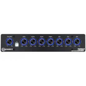 Teq7blue Taramps Teq 7 Stereo 7-band Graphic Equalizer Rca Input 2 Channels Hpf Blue