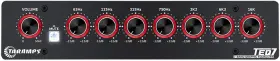 Teq7red Taramps Teq 7 Stereo 7-band Graphic Equalizer Rca Input 2 Channels Hpf Red
