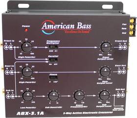 Usa 744110594522 Black 3 Way Electronic Crossover With Remote Bass Knob Abx 3.1a