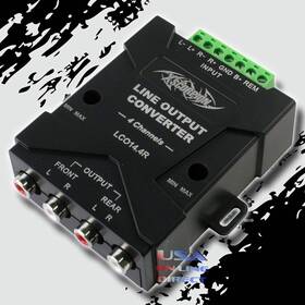 Xscorpion Lc014.4r 4 Channel Speaker To Rca Line Output Signal Converter Hi And Low Usa