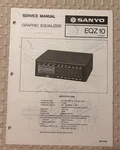 JUNE/85 Sanyo Eqz 10 Graphic Equalizer Servicio Manual Very. Price: $20.00.
