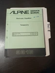 Alpine 3318 Service Manual Original Repair Book 13 Pages Electronic Equalizer Good. Price: $49.99.