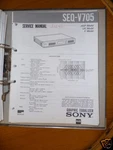 Service Manual For Sony SEQ-V705 Equalizer, Original! Very. Price: $10.17.