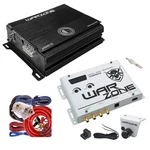 Gravity E5000.1D 5000W Amp + Warzone WZ600XW Bass Processor Gauge Wiring Kit. Price: $439.99.