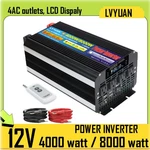 4000W 8000W Power Inverter 12V To 110V Car Converter Lcd 4AC Usb Remote Control New. Price: $170.99.