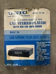 Unic RV-298 Am/fm Graphic Equalizer Cassette Player Car Radio Stereo New Nos. Price: $100.00.