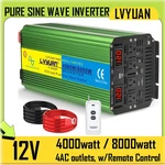 4000W 8000W Pure Sine Wave Power Inverter 12V To 110V 4AC W/remote For Rv Road. Price: $189.99.