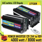 4000W 8000W Power Inverter 24V 12V To 110V Converter Lcd 4AC Remote Control Home New. Price: $170.99.