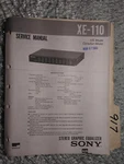 Sony XE-110 Service Manual Original Repair Book Stereo Graphic Equalizer Unspecified. Price: $19.98.