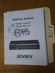 Jensen EQA-110 Service Manual Original Repair Book Stereo Unspecified. Price: $19.98.