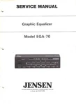 Service Manual Repair Guide For Jensen Model EQA-70 Graphic Equalizer Band Very. Price: $17.98.