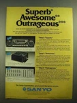 1979 Sanyo Ad - FT646 Am/fm/cassette Car Stereo, PA6100 Power Amp Used. Price: $19.99.