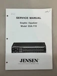 Jensen EQA-110 Original Service Manual Free Shipping Good. Price: $14.00.