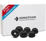 Sonicfoam (SFAIR-1-2 Pro Small/medium/large Black) Memory Earbud Tips Open. Price: $10.00.