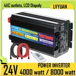 4000W 8000W Power Inverter 24V To 110V 4AC Usb Lcd Converter Remote Control Boat New. Price: $170.99.