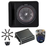 Kicker 43VCWR122 12" Compr Enclosure W/ CXA800.1 Amp Bass Knob & Install Kit Certified. Price: $399.95.